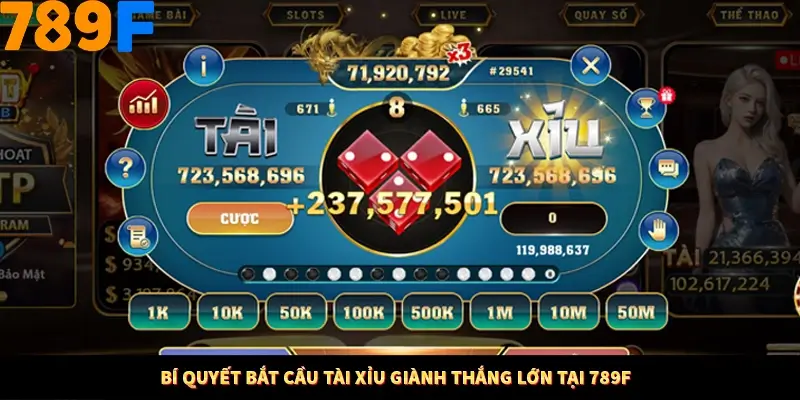 Bí quyết bắt cầu tài xỉu giành thắng lớn tại 789F